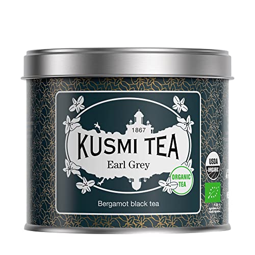 Kusmi Tea - Earl Grey Bio - Té negro orgánico con bergamota - Lata de 100g