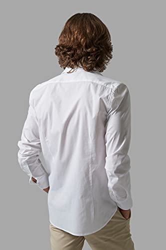 La Martina - Camisa de Hombre Regular fit, Blanco Óptico, Man, XL