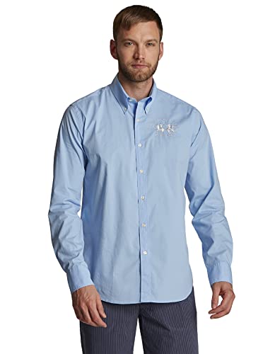 La Martina - Camisa de Hombre Regular fit, Campanilla Azul, Man, M