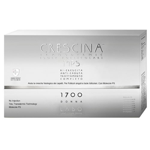 Labo Crescina Transdermic MPS Islas Folliculares tratamiento completo para el crecimiento + anticaída 1700 cuidado del cabello mujer 10 + 10 ampollas