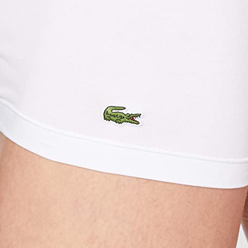 Lacoste 5H3389 Boxer Corto para Hombre, Noir/Blanc-Argent Chine, M (Pack de 3)