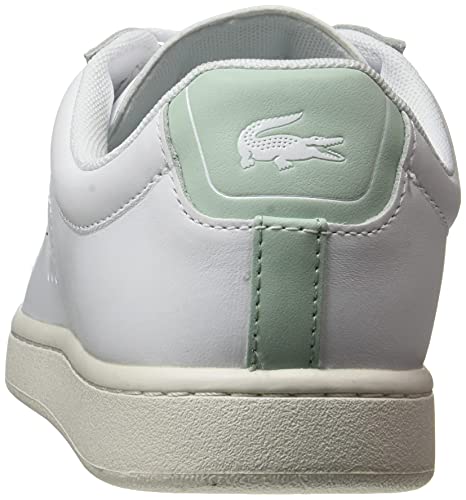 Lacoste Carnaby EVO 0121 1 SFA, Zapatillas Mujer, Wht/Lt Grn, 38 EU