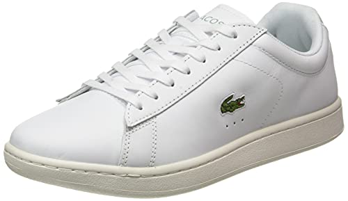 Lacoste Carnaby EVO 0121 1 SFA, Zapatillas Mujer, Wht/Lt Grn, 38 EU