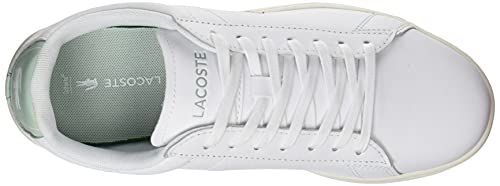 Lacoste Carnaby EVO 0121 1 SFA, Zapatillas Mujer, Wht/Lt Grn, 38 EU