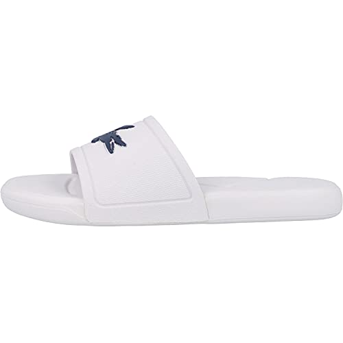 Lacoste L.30 Slide 0921 1, Chanclas Unisex, Wht/Dk BLU, 37 EU