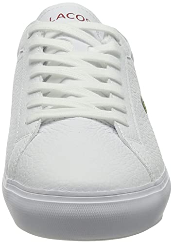 Lacoste POWERCOURT 0721 2 SMA, Zapatillas Hombre, Wht/Nvy/Red, 43 EU