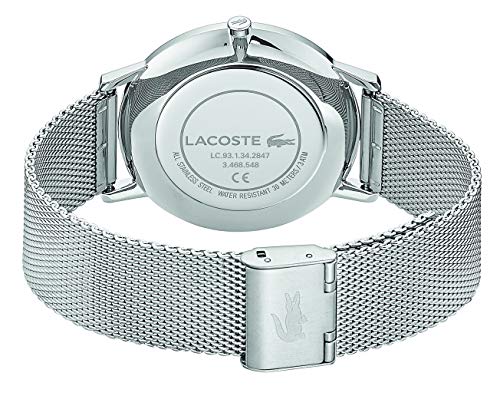 Lacoste Reloj Analógico de Cuarzo Clásico para Hombre con Correa de Acero Inoxidable 2011005