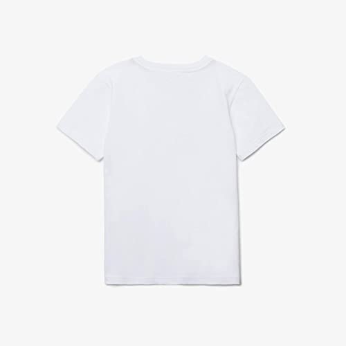 Lacoste TJ1442 Camiseta, Blanco (001), 8 Jahre Unisex niños