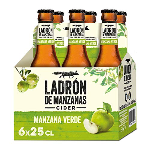 Ladrón de Manzanas Verde Cider, Botella, 6 x 250ml