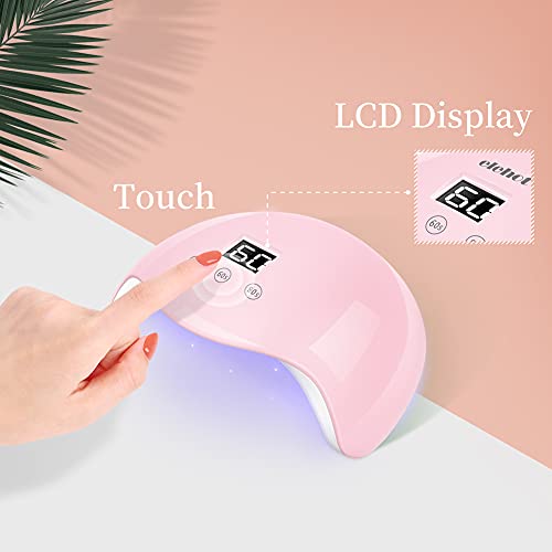 Lampara Secadora de Uñas 30W Lampara Led Uñas Lampara UV para Secar Uñas de Gel Automático con Temporizador de 3 modos (30 s, 60 s, 90 s)