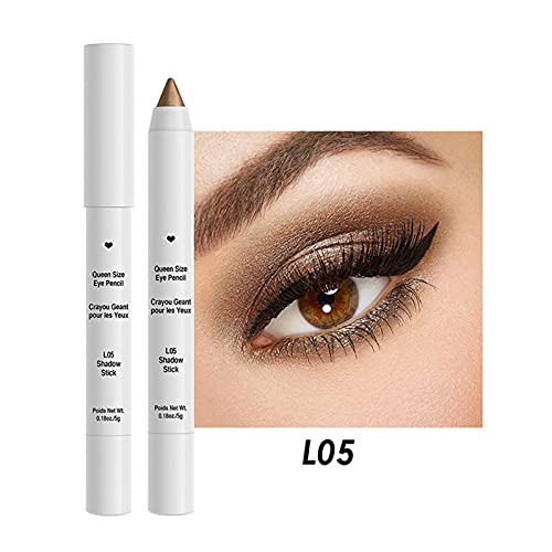 Lápiz de sombra de ojos Maquillaje en barra Impermeable No mancha Base de maquillaje Nude Resaltador Lápiz de sombra de ojos Brillo Impermeable y de larga duración Maquillaje de ojos Regalo