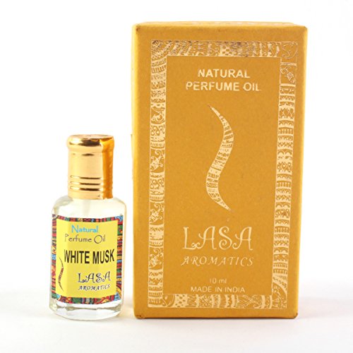Lasa Aromatics Natural Perfume Oil White Musk Fragrance 100% Pure and Natural - 10ml by Lasa Aromatics