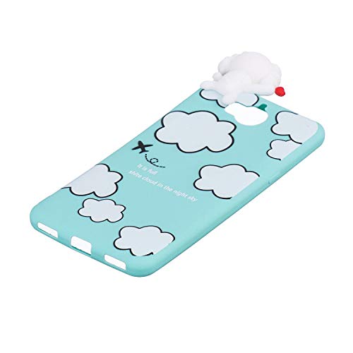 LAXIN Compatible with Huawei Y5 (2017) Case Silicone 3D Cute Pattern [Cute Cloud] Girly Matte Cover Protective Ultra Thin Slim Bumper One Piece Shockproof for Girls Boys Men Woman