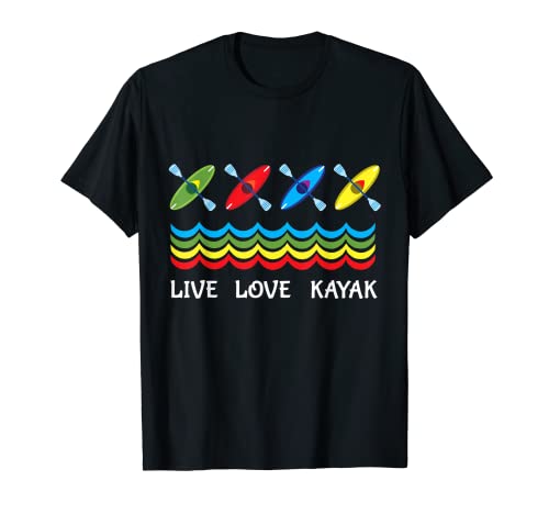 Leben Lieben Kayak Sport Paddle Natururlaub aventura Camiseta