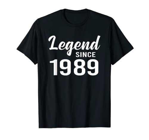 Legend Since 1989 - Camisa de 33 años de edad, regalo de cumpleaños 33 Camiseta