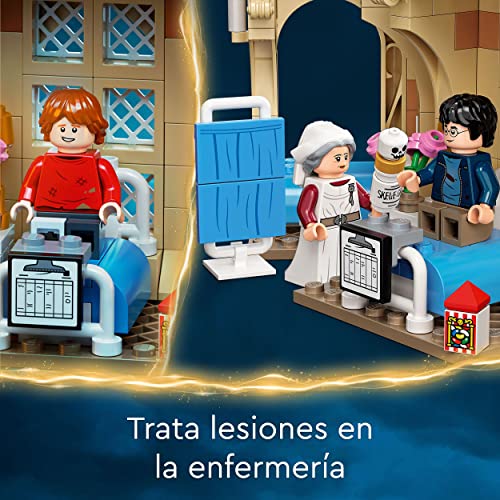 LEGO 76398 Harry Potter ala de Enfermería de Hogwarts, Castillo de Juguete con Torre y Mini Figura Ron Weasley, Set de Construcción Pirsionero de Azkaban