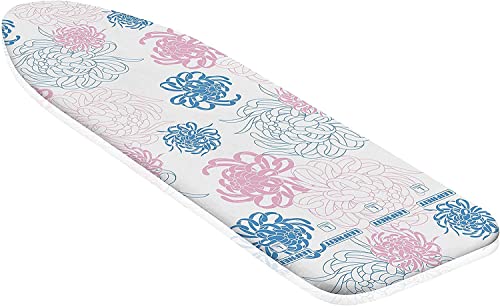 Leifheit Tabla de Planchar Funda Plancha Cotton Classic S-MAX 112x34 cm 1071597, Fabricado en 70% algodón y 30% Poliuretano, Estampado