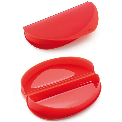 Lékué - Recipiente para cocinar tortillas francesas en microondas, color rojo