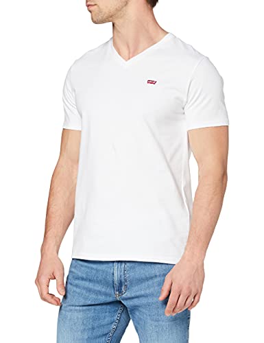 Levi's Orig Hm Vneck Camiseta, White (White 0000), Medium para Hombre