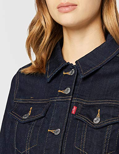 Levi's Original Trucker Chaqueta de Mezclilla, Azul (Even Rinse 13), M para Mujer