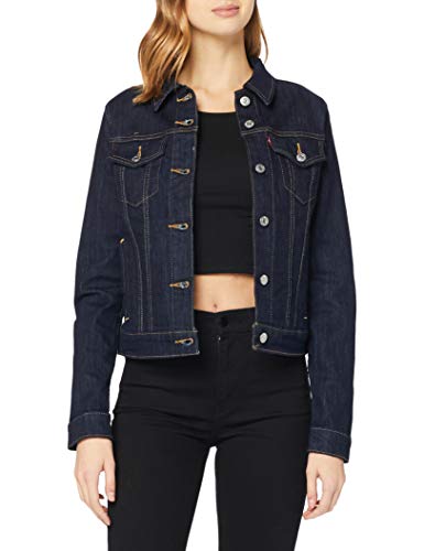 Levi's Original Trucker Chaqueta de Mezclilla, Azul (Even Rinse 13), M para Mujer