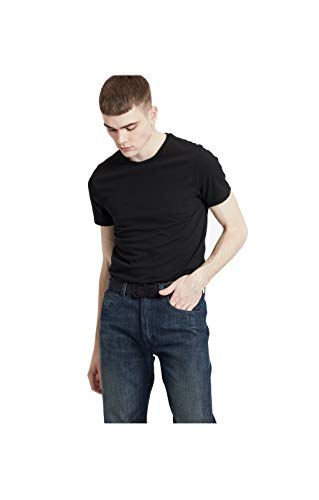 Levi's Slim 2Pk Crewneck 1 Vaqueros Skinny, Two-Pack tee Black + Black, XXL 2 para Hombre