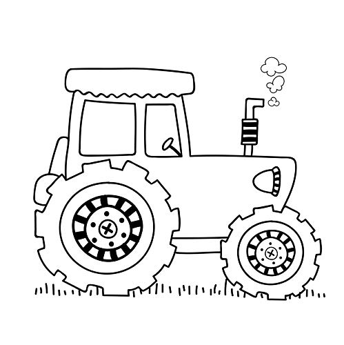 Libro colorear niños 2 años + Coche, barco, tractor & Co.: PEQUELINDOS cuadernos para colorear niños con excavadora, avión, camion de bomberos y muchos otros dibujos para pintar