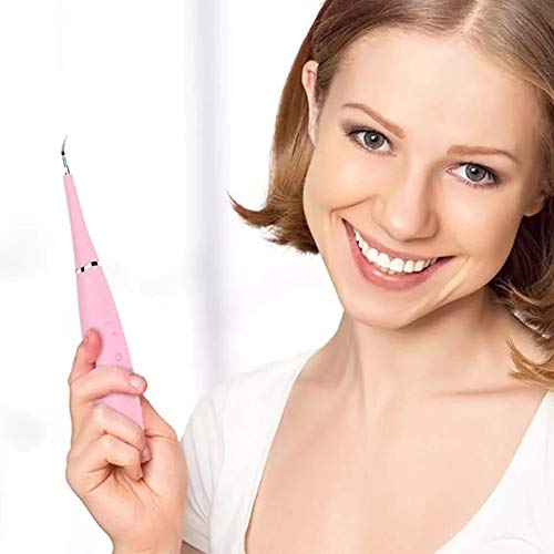 Limpiador de Sarro Limpieza Dental y Bucal, Cepillo Dientes Cuidado Profesional , Blanqueamiento Kit Dental, Carga USB Color Rosa