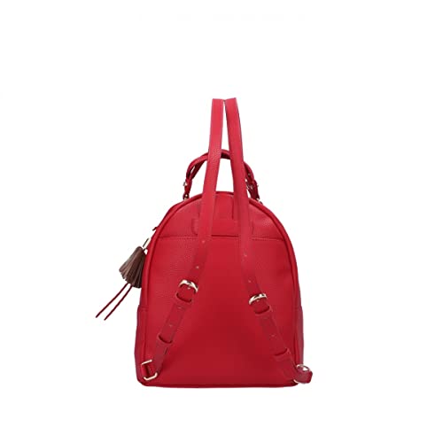 LIU JO Mujer Mochila con Logo Rojo Mod. LIUNF1173 E0086, Glossy, M,