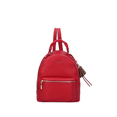 LIU JO Mujer Mochila con Logo Rojo Mod. LIUNF1173 E0086, Glossy, M,