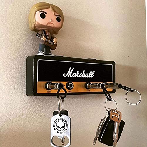 Llavero Montado en la Pared, MYSHELL Llavero JCM800 Gancho Para Amplificador de Guitarra Montaje en Pared Artículos Para el Hogar, con 4 Llaveros de Enchufe