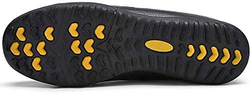 Lloow Zapatos de fútbol, ​​Niños Jóvenes/Gils fútbol al Aire Libre de Las Zapatillas de Deporte de formación fútbol Unisex Grapas Transpirables Zapatos de fútbol Tobillo Cuidado,Negro,41