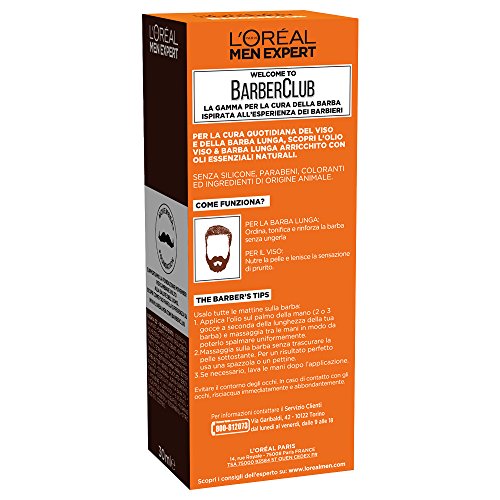 L'Oréal Men Expert - Barber Club Aceite para Barba Larga, 30 ml