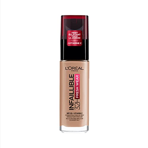 L'Oréal Paris 32H Fresh Wear Base de Maquillaje de Larga Duración , tono 225 - 30 ml