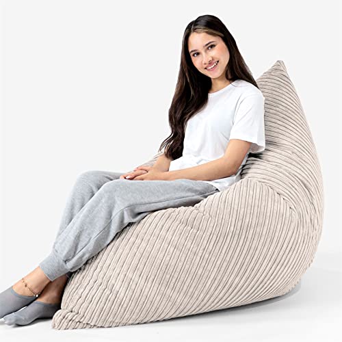 Lounge Pug®, Puff Gigante Cama XL, Pana Clásica - Crema