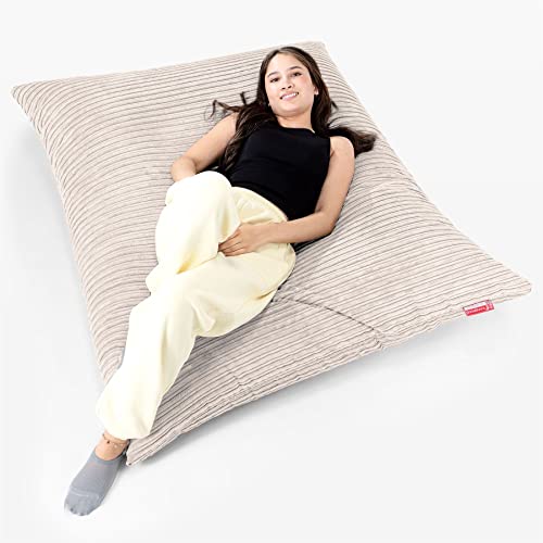 Lounge Pug®, Puff Gigante Cama XL, Pana Clásica - Crema