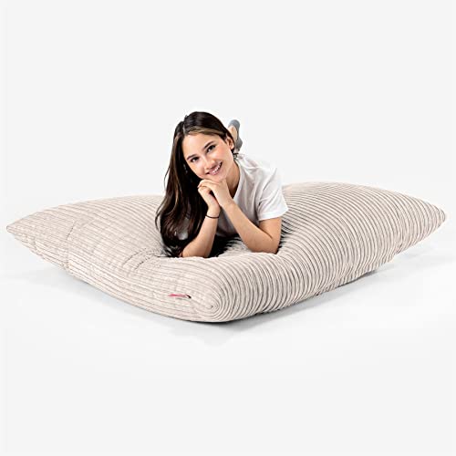 Lounge Pug®, Puff Gigante Cama XL, Pana Clásica - Crema