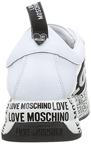 Love Moschino, Scarpe Da Donna, Pre Collezione Autunno Inverno 2021, Zapatillas Mujer, Color Blanco, 37 EU