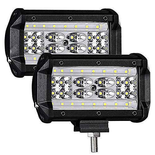 LTPAG 2pcs Focos LED Tractor, 5" 168W Faros Trabajo LED 12V-24V Luz de Niebla para Coche,SUV, UTV, ATV, Off-Road,Camión,Moto,Barco, IP68 Impermeable - Garantía de 2 años