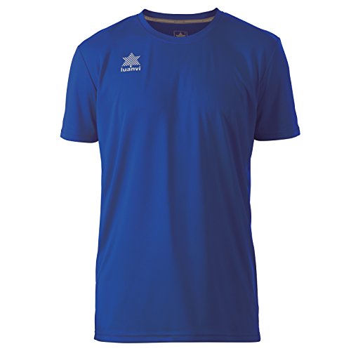 Luanvi Pol Camiseta de Deportes Manga Corta, Azul, 3XL para Hombre