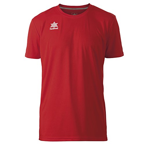 Luanvi Pol Camiseta de Deportes Manga Corta, Hombre, Rojo, XL