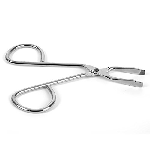 Lurrose Tijeras de cejas para tijeras de acero inoxidable con forma de clip de pinza de punta inclinada para cejas