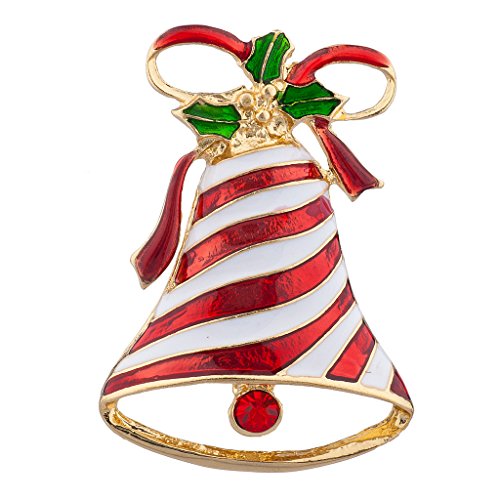 Lux Accesorios Rayas Navidad Holiday Bell Broche