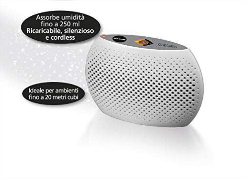 Macom Just Kitchen 870 - Deshumidificador sin Cable, Recargable, Blanco, 250 ml