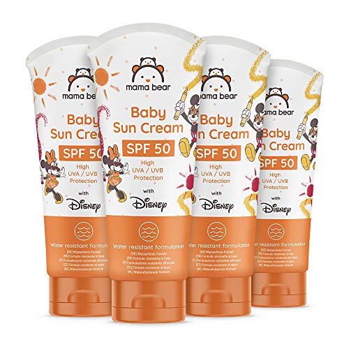 Mama Bear - Disney - Crema solar para bebé FPS 50 (Alta protección UVA / UVB) - Paquete de 4 x 100ml