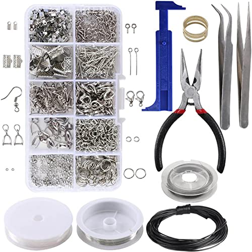 ManYee Jewelry Making Kit Pulseras Collares Accesorios de joyería Herramientas de juego Materiales Juegos de alambre Adecuado para hacer Braceletc Necklace Jewelry, Craft