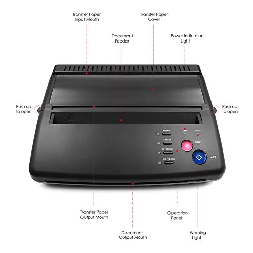 Máquina de transferencia de tatuajes BIOMASER® Tattoo Printer Drawing Thermal Stencil Maker Copiadora para Papel de Transferencia de Tatuajes Papel de Carbón