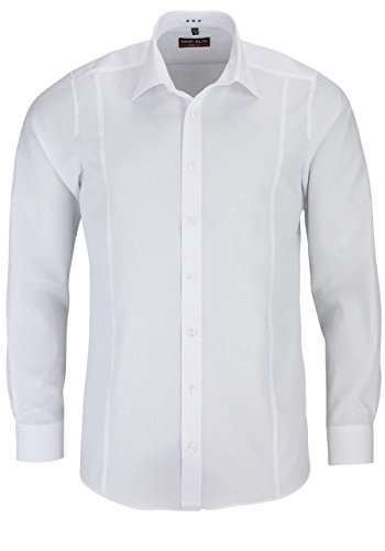 Marvelis 6798.64.00 Body Fit - Camisa con costura de división Blanco 44