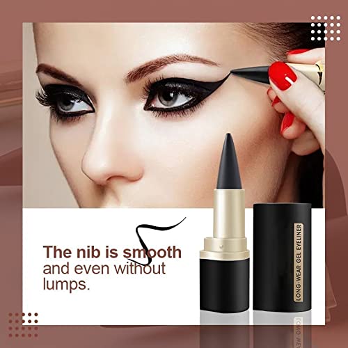 Matte Quick-Dry Eyeliner, Long-Wear Gel Eyehiner Waterproof Eyeliner Eyeliner Matte Quick-Drying Eyeliner Single Head Black Solid (1 PC)