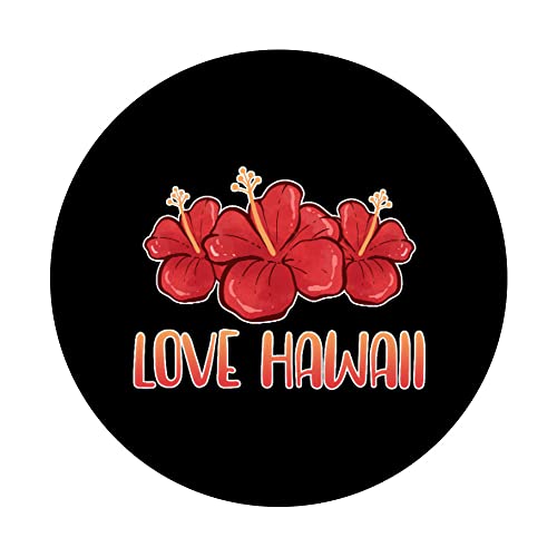 Maui Sunset Hawaiian Hibiscus Flores Honolulu Love Hawaii PopSockets PopGrip Intercambiable